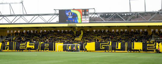 Elfsborgs supportrar med tifo
