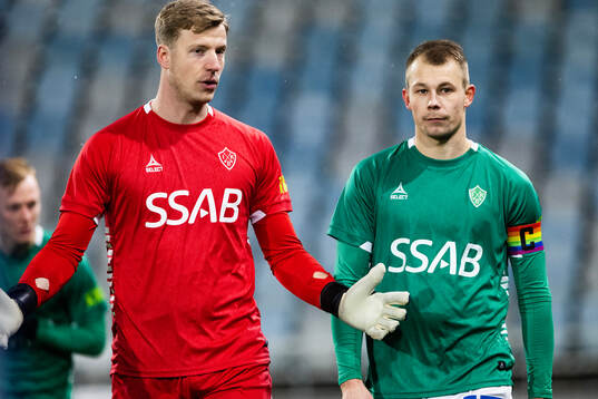 Brages målvakt Viktor Frodig och Brages Alexander