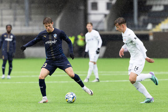 Halmstads Birnir Ingason och Helsingborgs Albin Sporrong