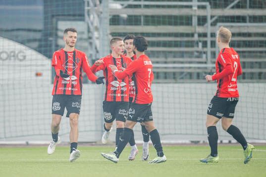 Nordic Uniteds Yoann Fellrath jublar