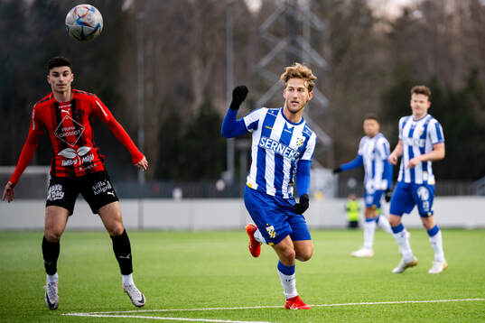 IFK Göteborgs +i19under fotbollsmatchen i Svenska Cupen