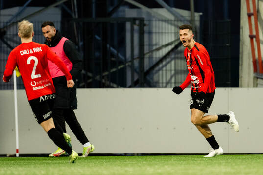 Nordic Uniteds Yoann Fellrath jublar