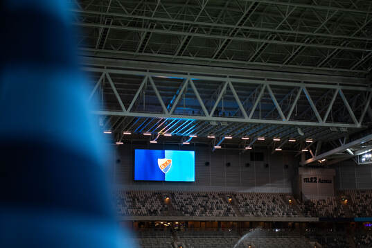 Interiör vy av Tele2 Arena
