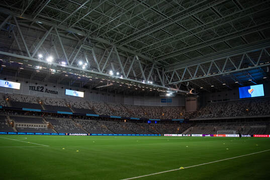 Interiör vy av Tele2 Arena