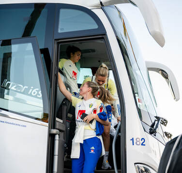 Linda Sembrant and Amanda Nildén of the women's national