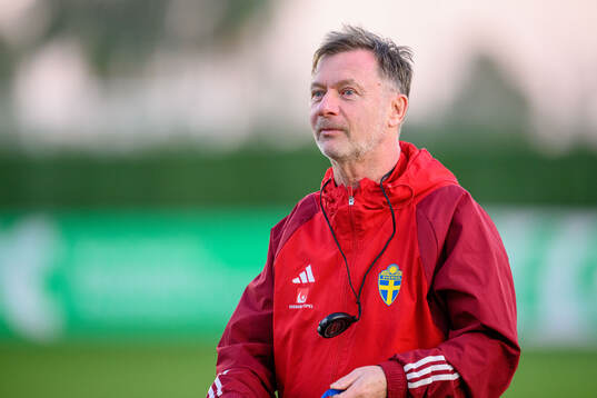 Head coach Peter Gerhardsson of Sweden of the women's