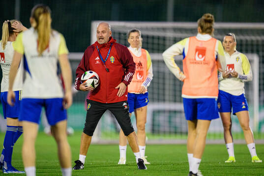 Assistant coach Magnus Wikman of Sweden of the women's