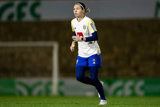 Goalkeeper Jennifer Falk of the women's national football