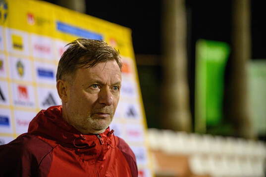 Head coach Peter Gerhardsson of Sweden of the women's