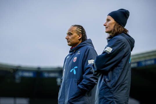 Lee Skyrme, assistant coach, and Ingvild Stensland,