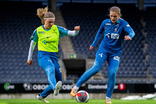 Signe Gaupset and Mathilde Harviken of the Norwegian