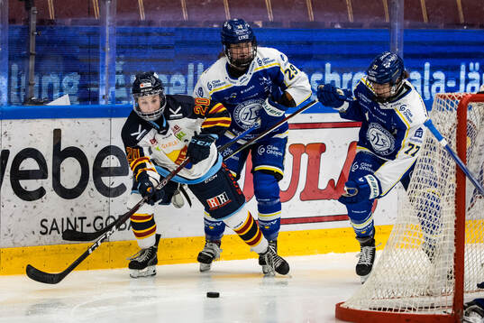Djurgårdens Brette Pettet och Leksands Courtney Vorster