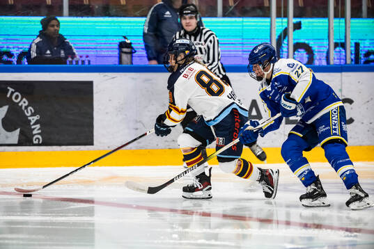 Djurgårdens Nicole Hall och Leksands Shay Maloney