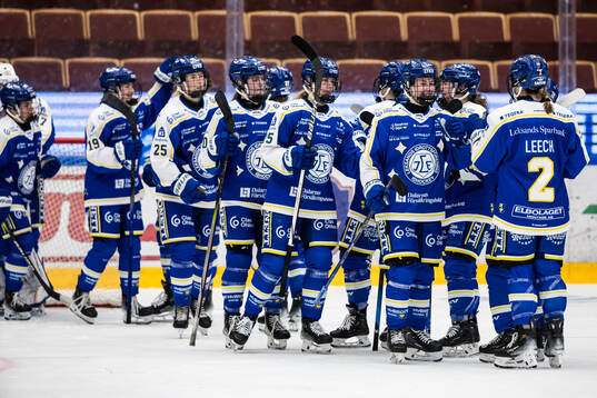 Leksands spelarna jublar