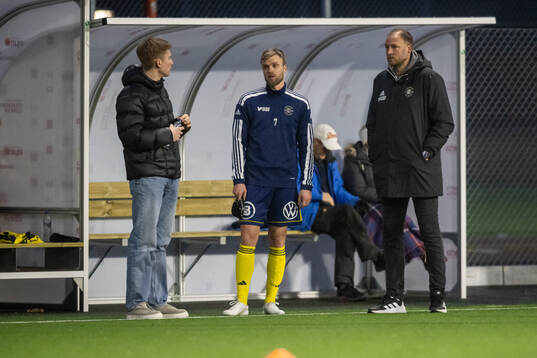 Ängelholms Robin Nisson och tränare Andreas Granqvist