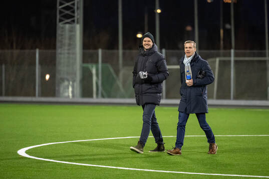 Landskrona BOISs kommunikatörer Mattias Hallberg och