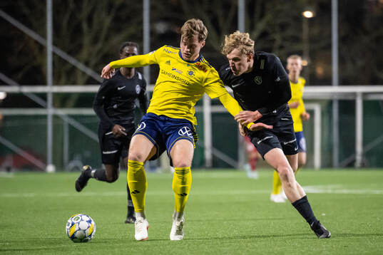 Ängelholms Johan Gudmundsson och Landskrona BOISs Gustaf