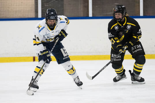 HV71s Evelina Arvidsson och AIKs Emmy Alasalmi