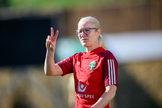 Assistant coach Victoria Sandell of Sweden of the women's