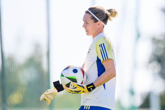 Goalkeeper Jennifer Falk of Sweden of the women's national