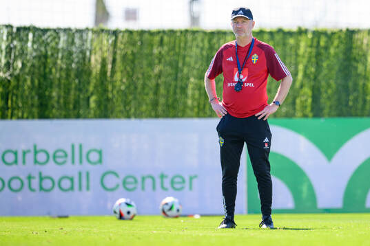 Head coach Peter Gerhardsson of Sweden of the women's
