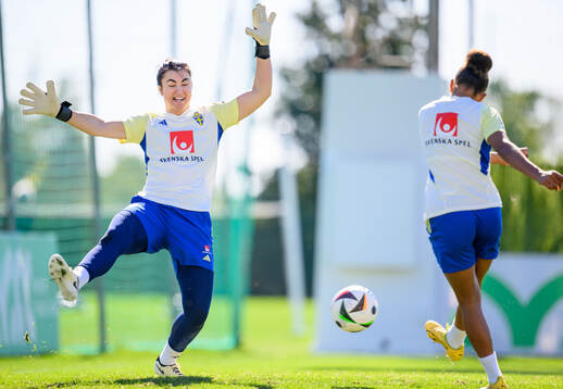Goalkeeper Zecira Musovic of Sweden of the women's national