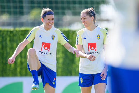 Olivia Schough and Linda Sembrant of Sweden of the women's