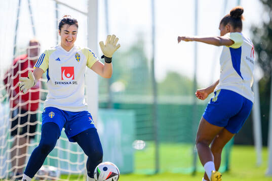 Goalkeeper Zecira Musovic of Sweden of the women's national