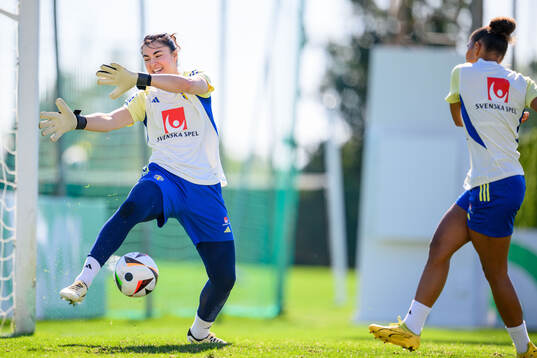 Goalkeeper Zecira Musovic of Sweden of the women's national