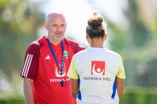 Assistant coach Magnus Wikman of Sweden of the women's