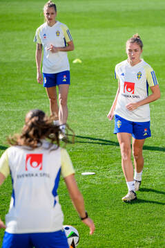 Nathalie Björn and Filippa Angeldahl of Sweden of the
