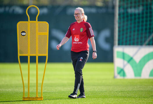 Assistant coach Victoria Sandell of Sweden of the women's