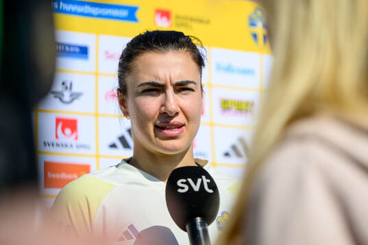 Goalkeeper Zecira Musovic of Sweden of the women's national