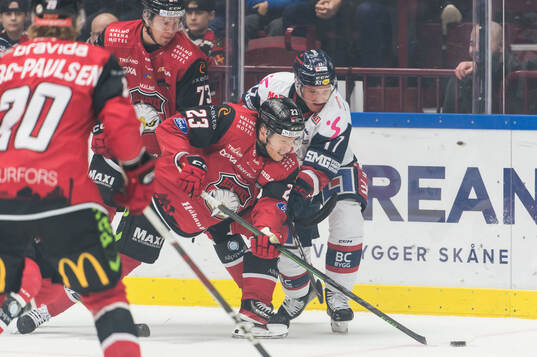 Malmö Redhawks Christoffer Forsberg och Linköpings