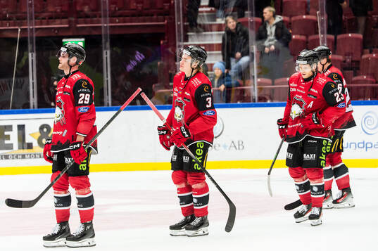 Malmö Redhawks Kim Rosdahl, Nuutti Viitasalo och
