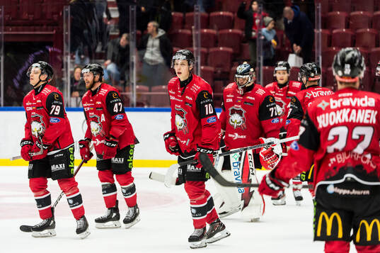 Malmö Redhawks spelare deppar