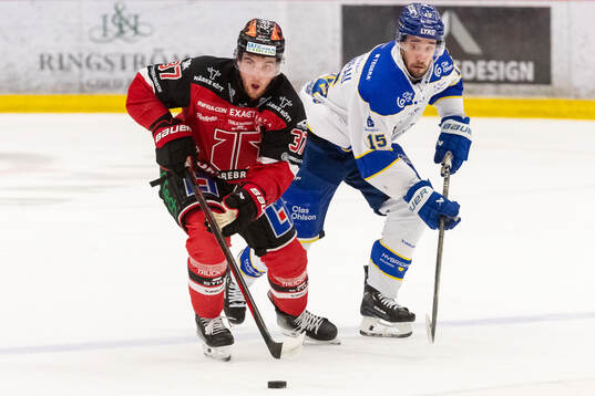 Örebros Glenn Gustafsson och Leksands Max Veronneau