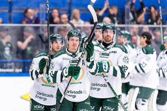 Färjestads Michael Lindqvist, Joakim Nygård och August