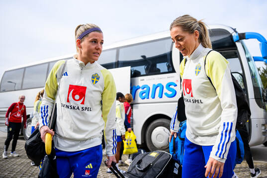 Olivia Schough and Linda Sembrant of the women's national