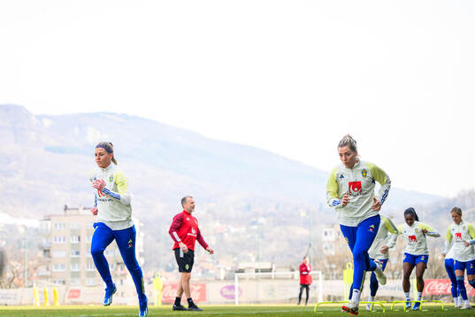 Olivia Schough and Linda Sembrant of the women's national