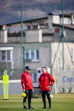 Goalkeeper coach Leif Troedsson and head coach Peter