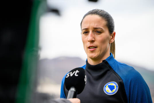 Milena Nikolic of Bosnia and Herzegovina is interviewed by