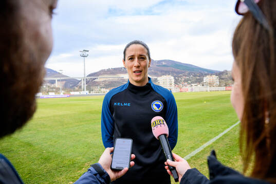 Milena Nikolic of Bosnia and Herzegovina is interviewed by