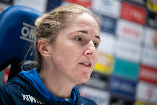 Head coach Gemma Grainger of the Norwegian women's national