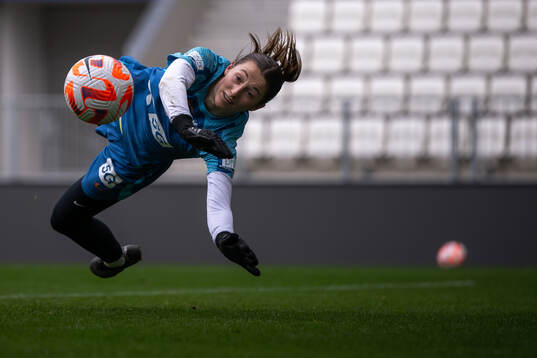 Goalkeeper Cecilie Fiskerstrand of the Norwegian women's