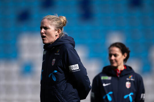 Head coach Gemma Grainger of the Norwegian women's national
