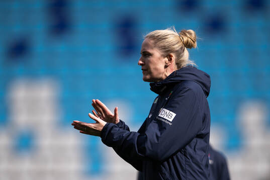 Head coach Gemma Grainger of the Norwegian women's national