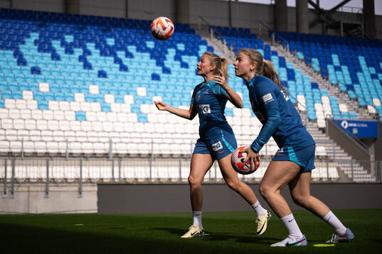 Guro Bergsvand and Justine Kielland of the Norwegian