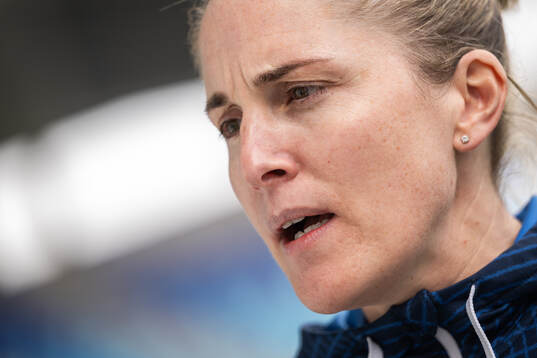 Head coach Gemma Grainger of the Norwegian women's national