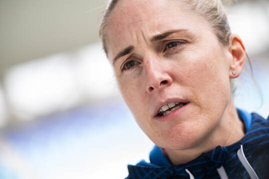 Head coach Gemma Grainger of the Norwegian women's national